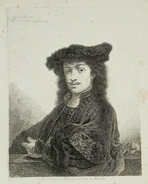 Картина Портрет молодого человека 1763 / офорт / Рембрандт